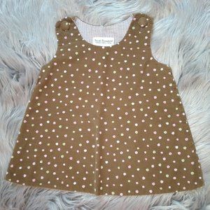 Corduroy and gingham dress